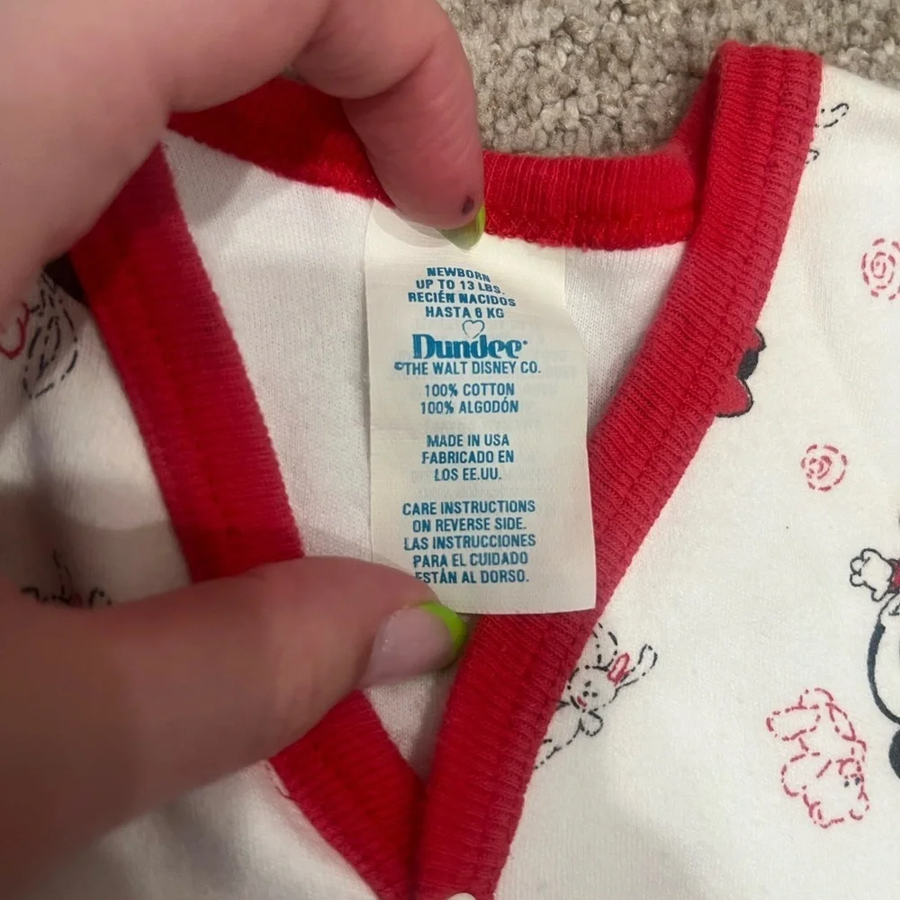 Vintage Dundee Disney Minnie and Mickey Mouse romper